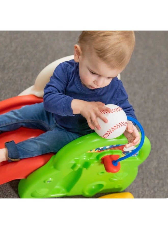 ستيب2 الرياضي الرائع للأطفال الصغار، يتضمن متسلقًا ومنزلقًا مع حلقة كرة سلة ومضرب وكرة، لعبة لعب نشطة داخلية وخارجية، مناسبة للأولاد والبنات من عمر 12 شهرًا فما فوق - Image 3